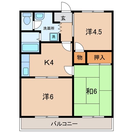 幸田駅 徒歩8分 2階の物件間取画像